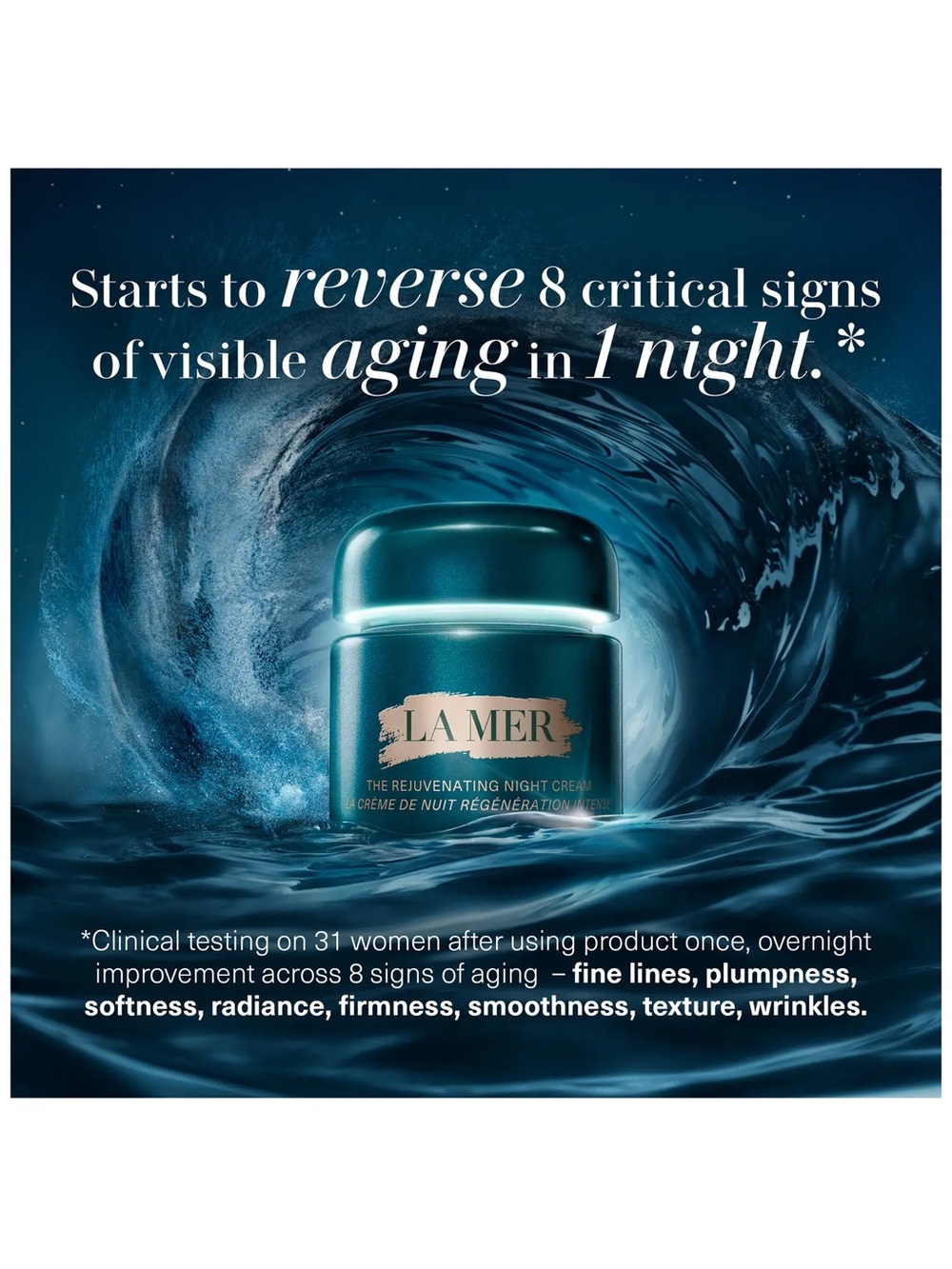 La Mer Rejuvenating Night Cream w Marine Retinol Alternative for Anti-Aging60ml